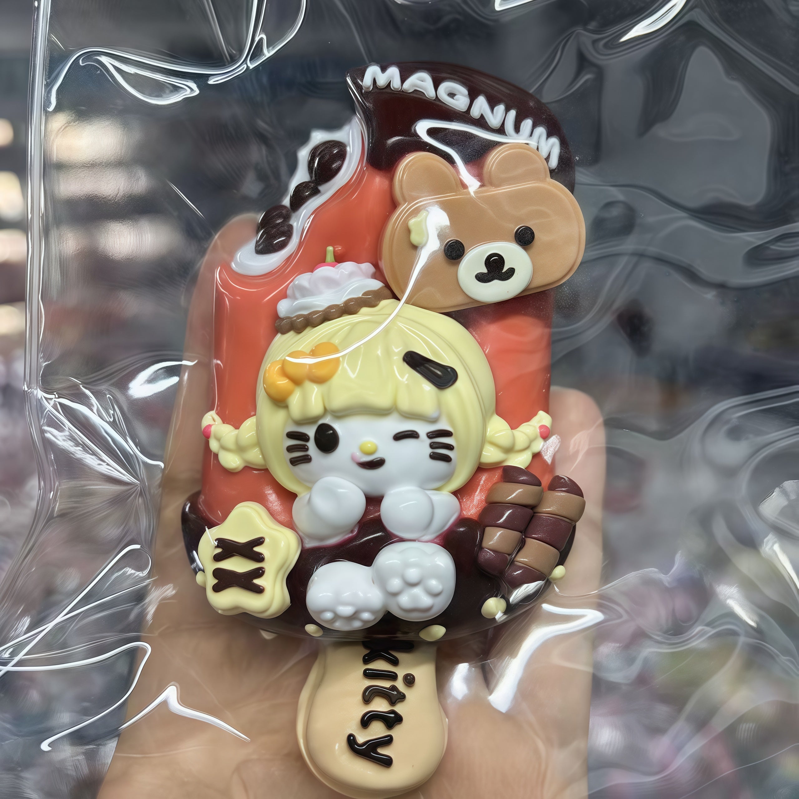 Hello Kitty Magnum Ice Cream Squishy β Sweet, Squishy Summer Fun! π¦π