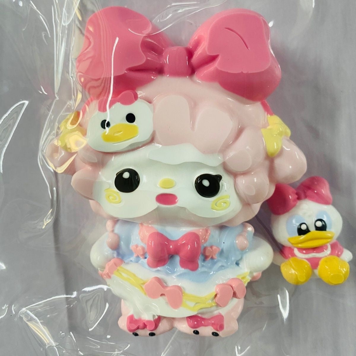 Kawaii Cartoon Resin Figurine - Cute Animal Doll Decor for Kids' Room & Desk