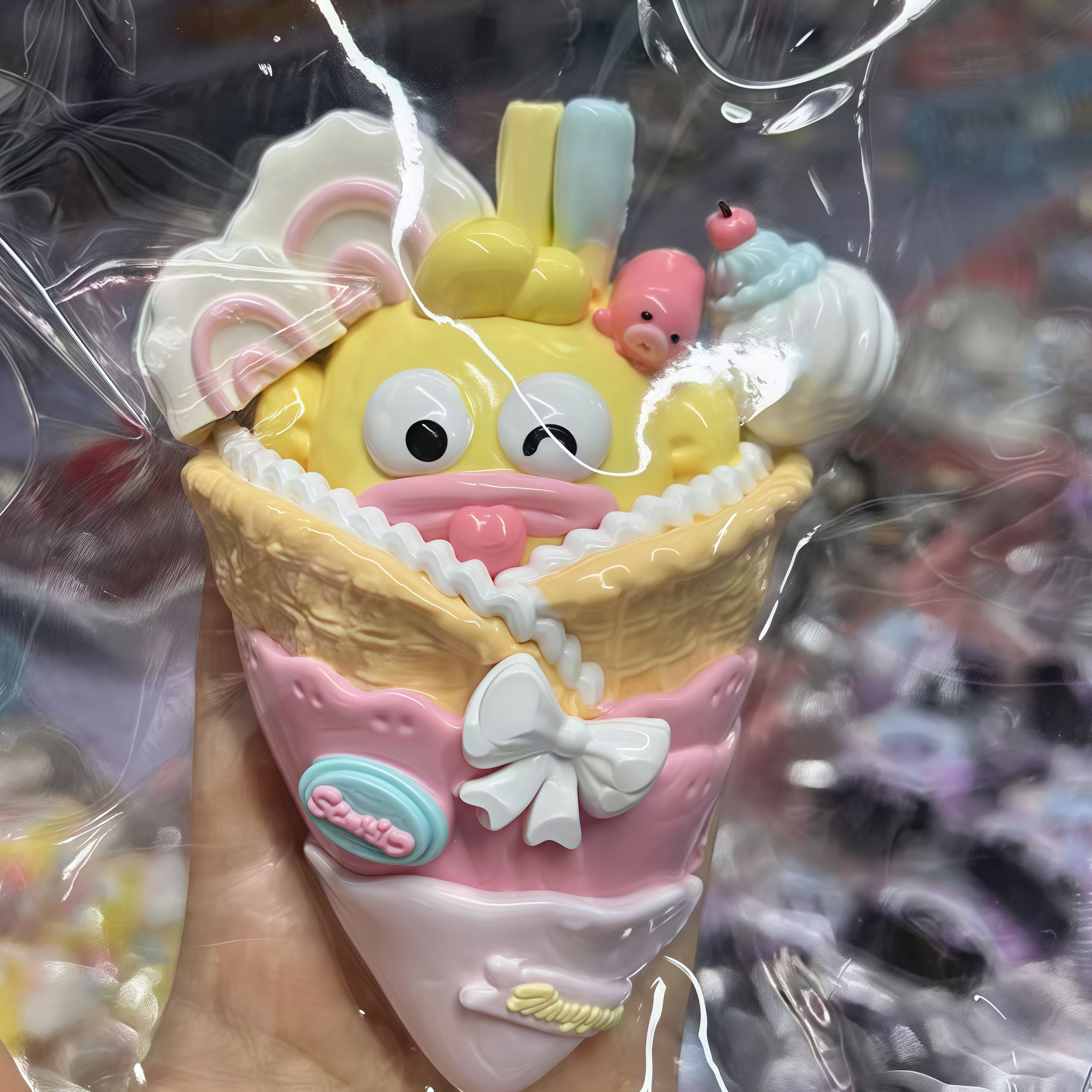 π¦Cute Cone - Shaped Cartoon Decor Toy - Kawaii Desktop Buddy