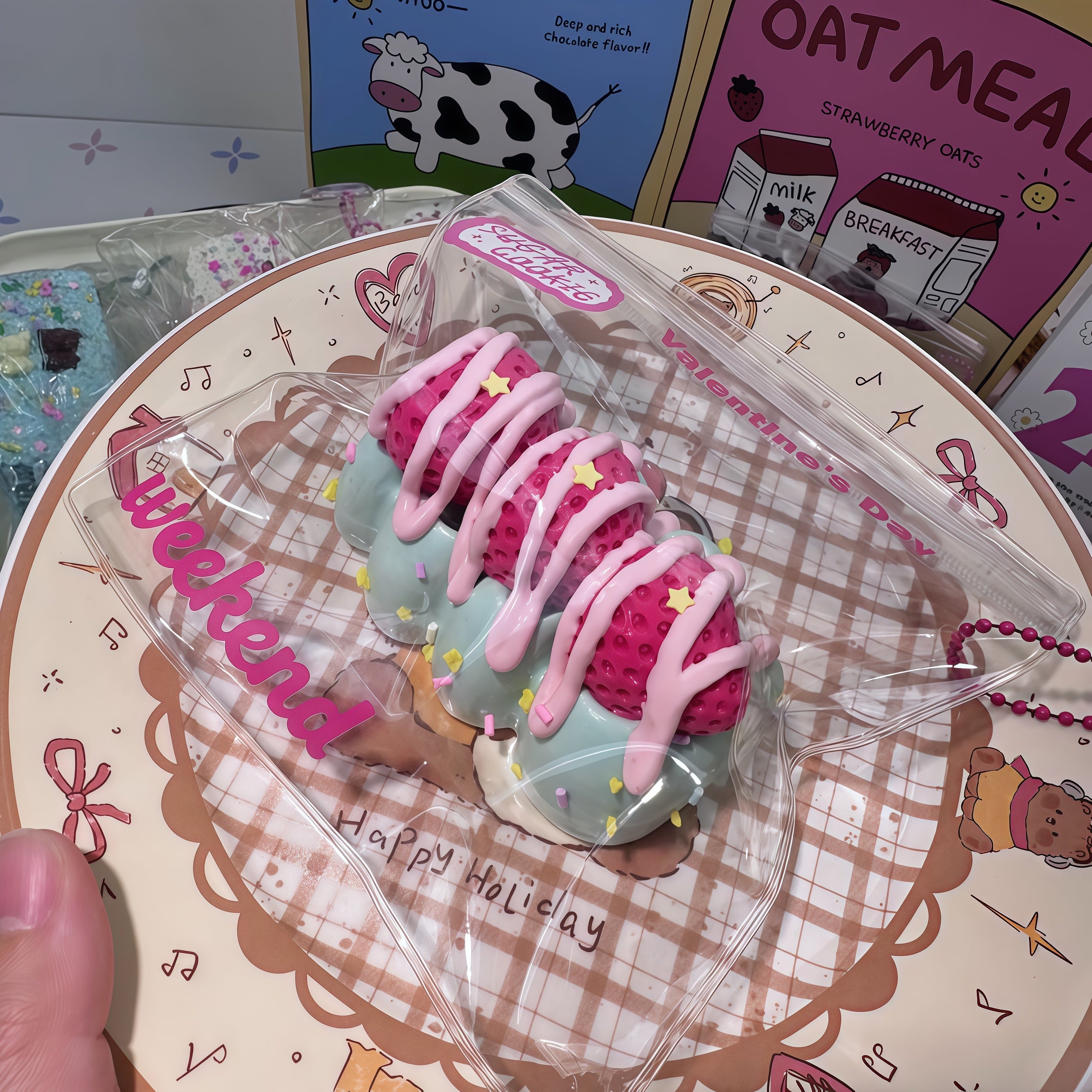 Strawberry Dessert Squishy: Cute & Squeezable Stress Reliefππ₯