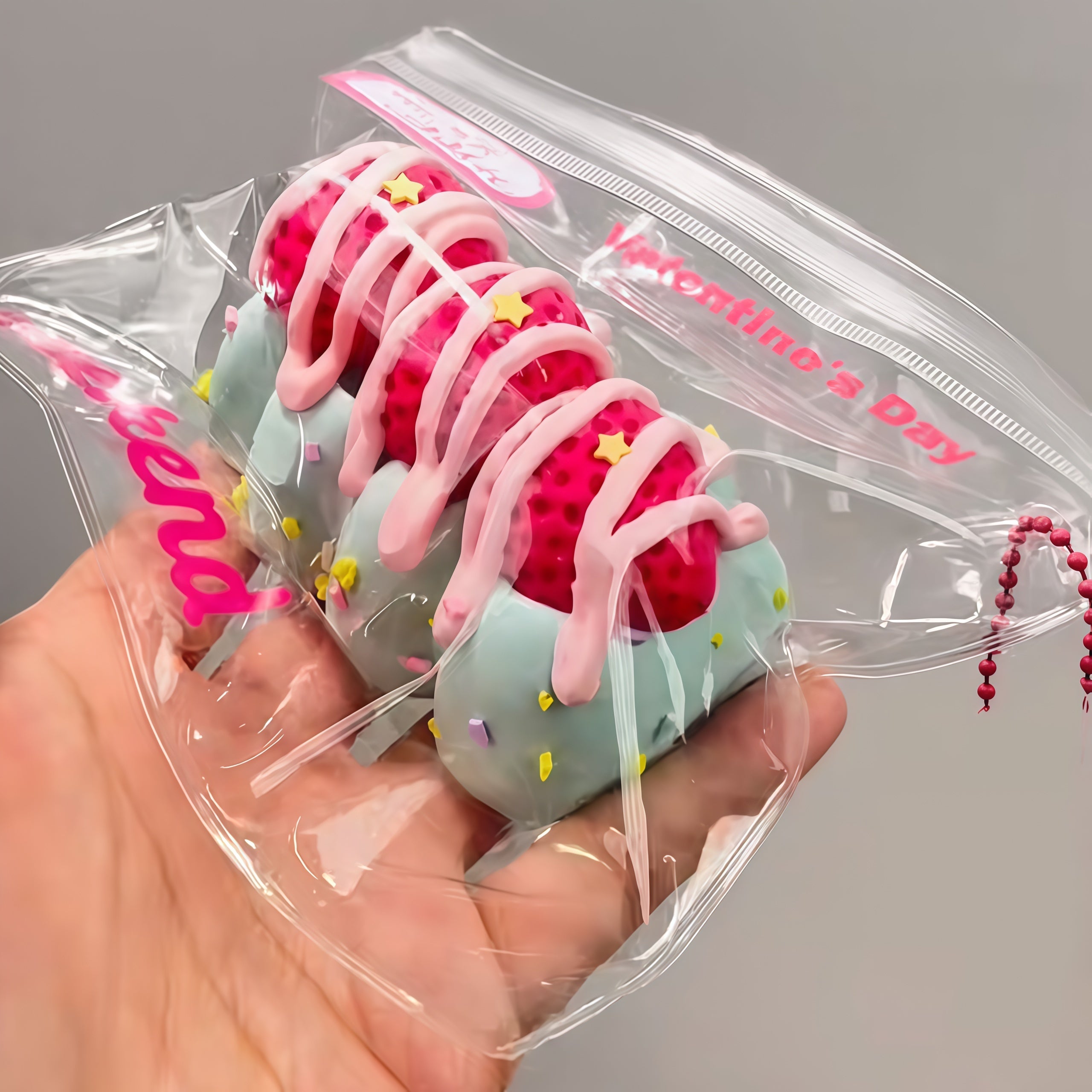 Strawberry Dessert Squishy: Cute & Squeezable Stress Relief🍓🔥