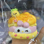 Hello Kitty Pineapple Bun Squishy Toy – Squishy Sweetness with Food - Grade Silicone 🍍