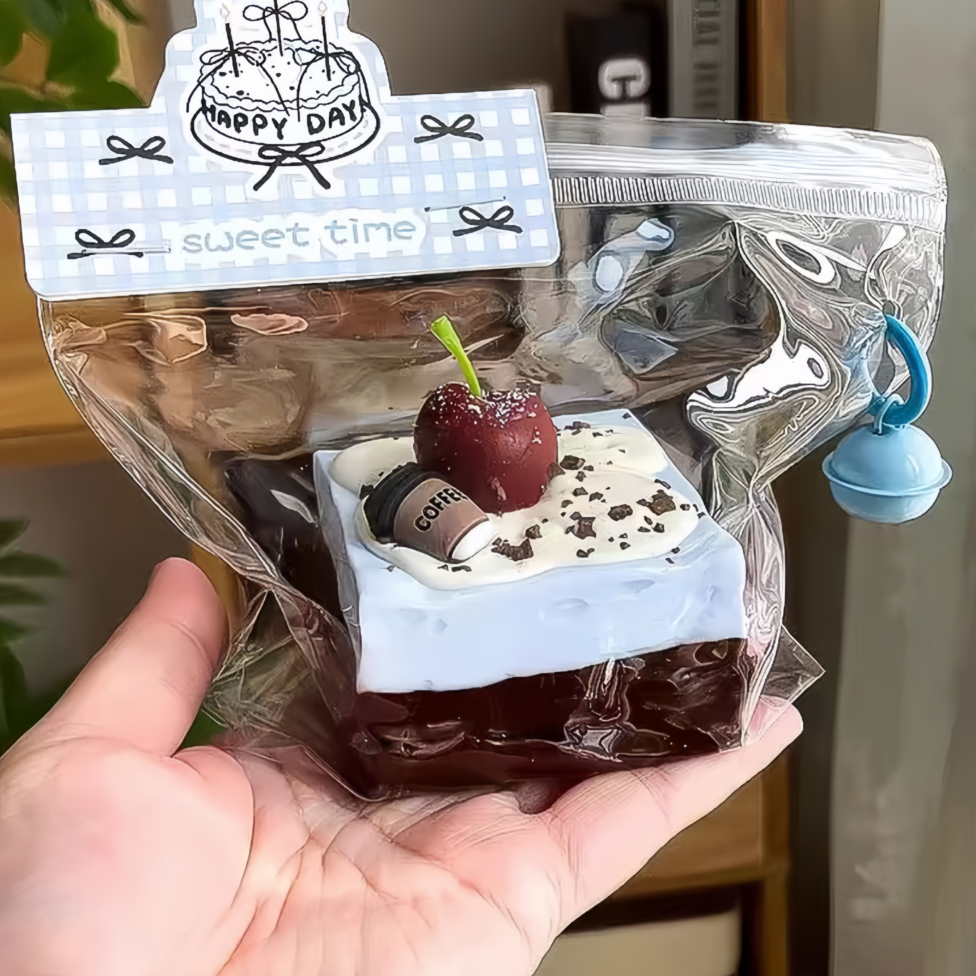 Cherry Sea Salt Brownie Squishy Toy – Stress Relief & Cute Slow Rising Squeeze