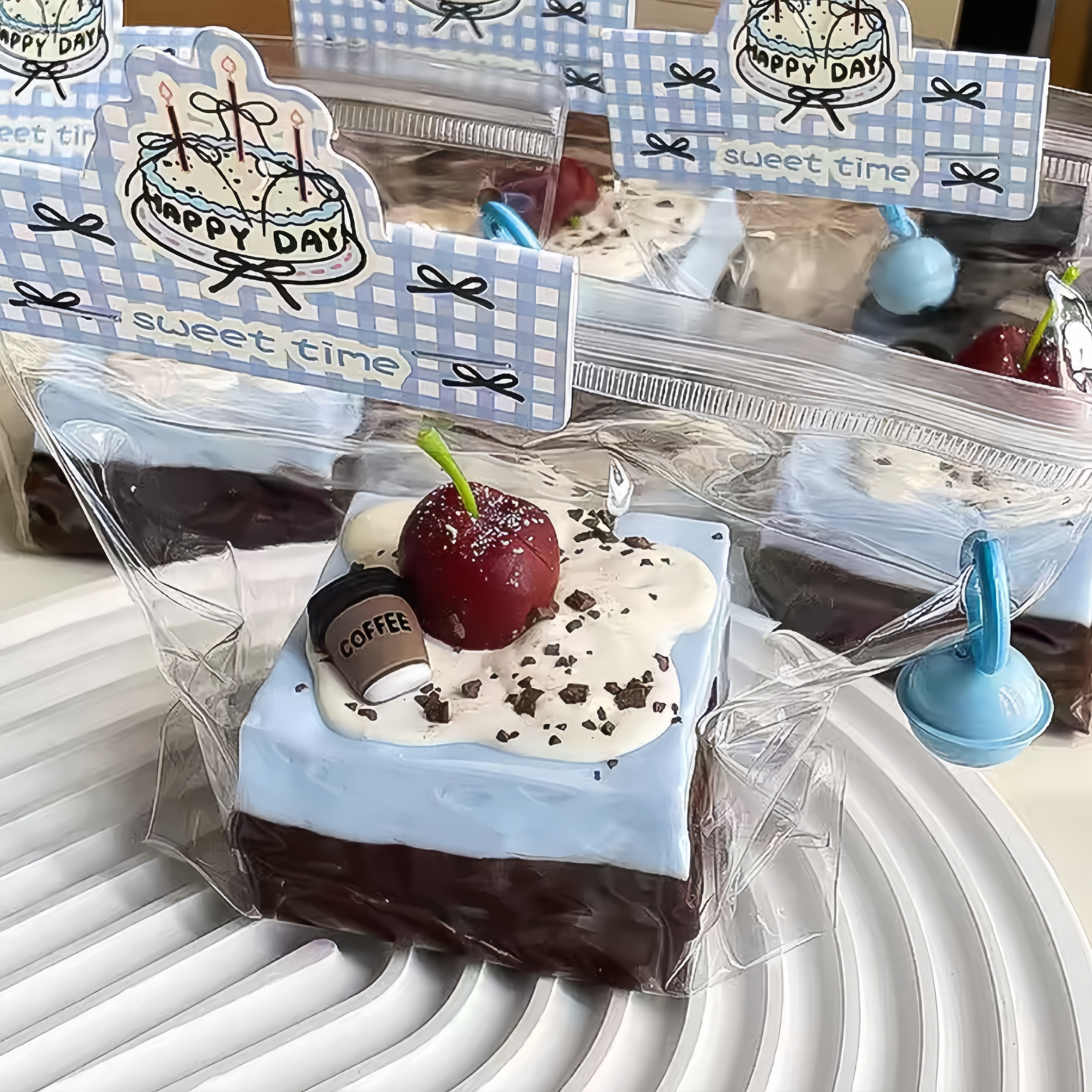 Cherry Sea Salt Brownie Squishy Toy – Stress Relief & Cute Slow Rising Squeeze
